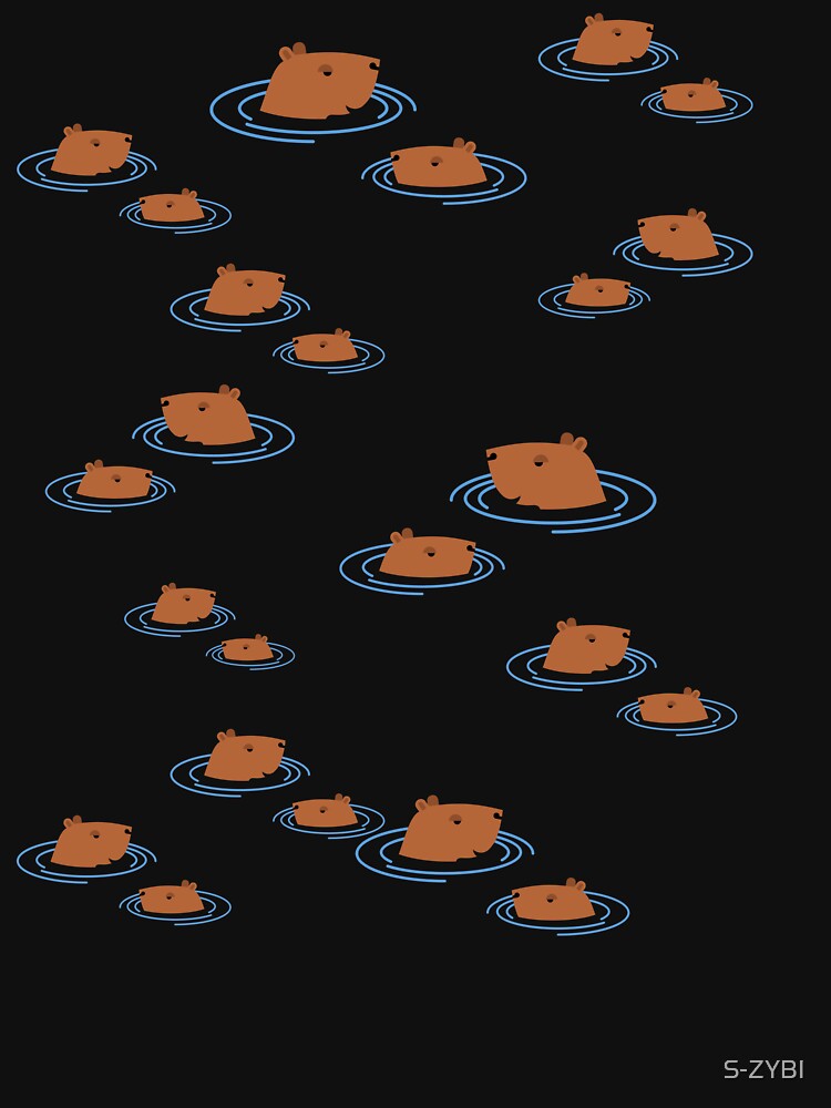 sticker Capybara with orange by S-ZYBI