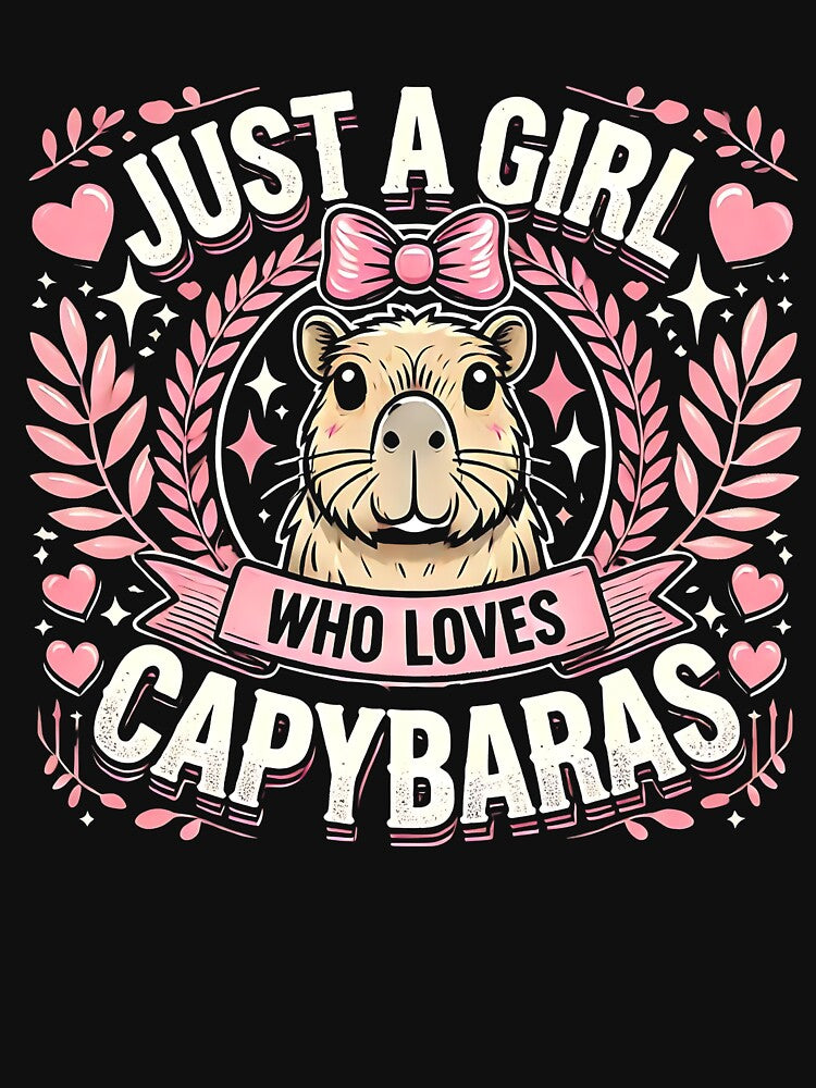 Just a Girl Who Loves Capybaras T-Shirt - Cute and Fun Capybara Lover's Tee by julimarks