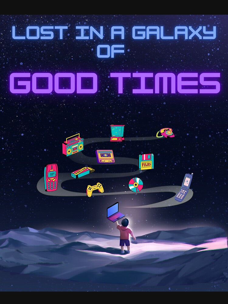 Retro Galaxy Aesthetic - Lost in a Galaxy of Good Times | Vaporwave Space Art for T-Shirts, Hoodies, Mugs & Tech Cases by Deepfreez86