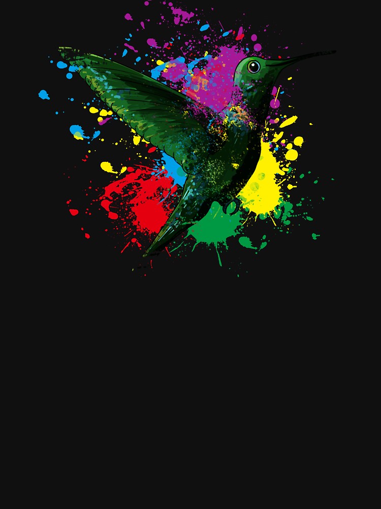 Splash Flying Bird Hummingbird by alwe-designs