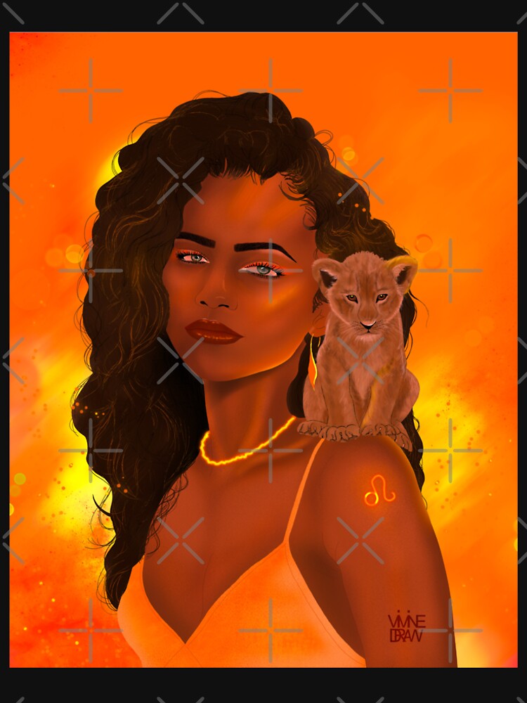 Lion woman portrait by Vivinedrawsells