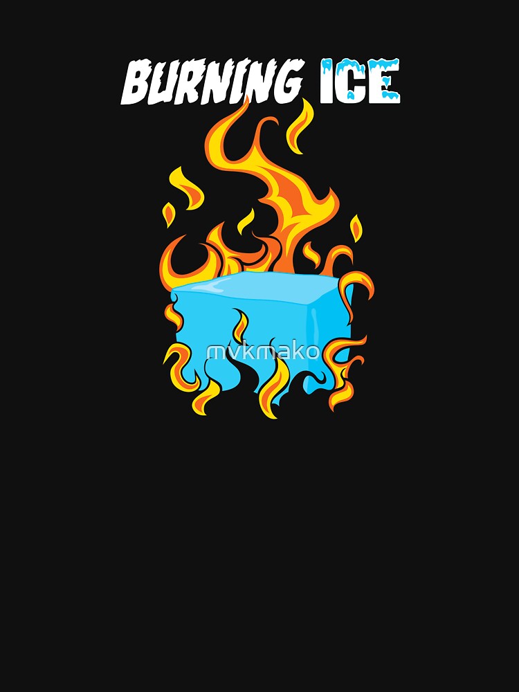 Burning Ice Graphic Logo - Great for Hockey Team Products by mvkmako