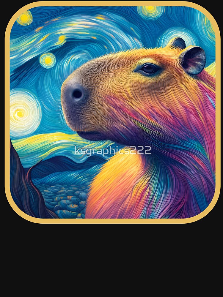 Capybara Art #3 | Capybara Lovers by ksgraphics222