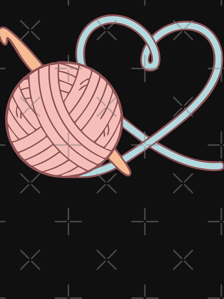 Funny Crochet Heart Crochet Hook Yarn Lovers by LuminOrb