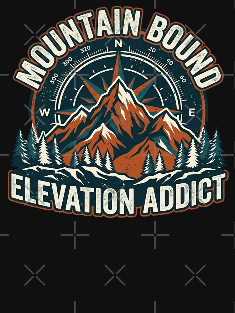 Mountain Bound Elevation Addict Hiking Adventure Graphic by SaDesign99