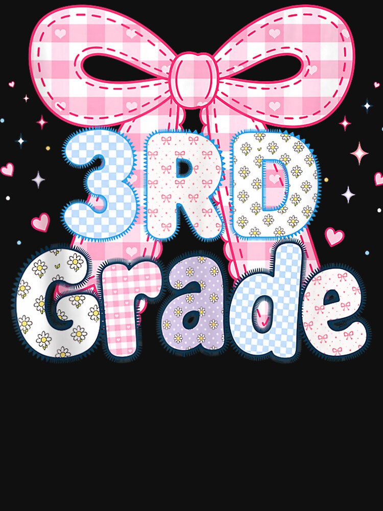 Preppy 3rd Grade Teacher Floral Coquette Bow Back to School by LeonPhillip