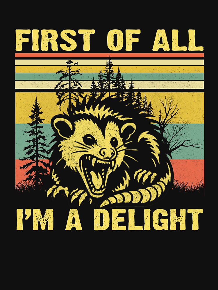First Of All I'm A Delight, Funny Angry Opossum by kashiart