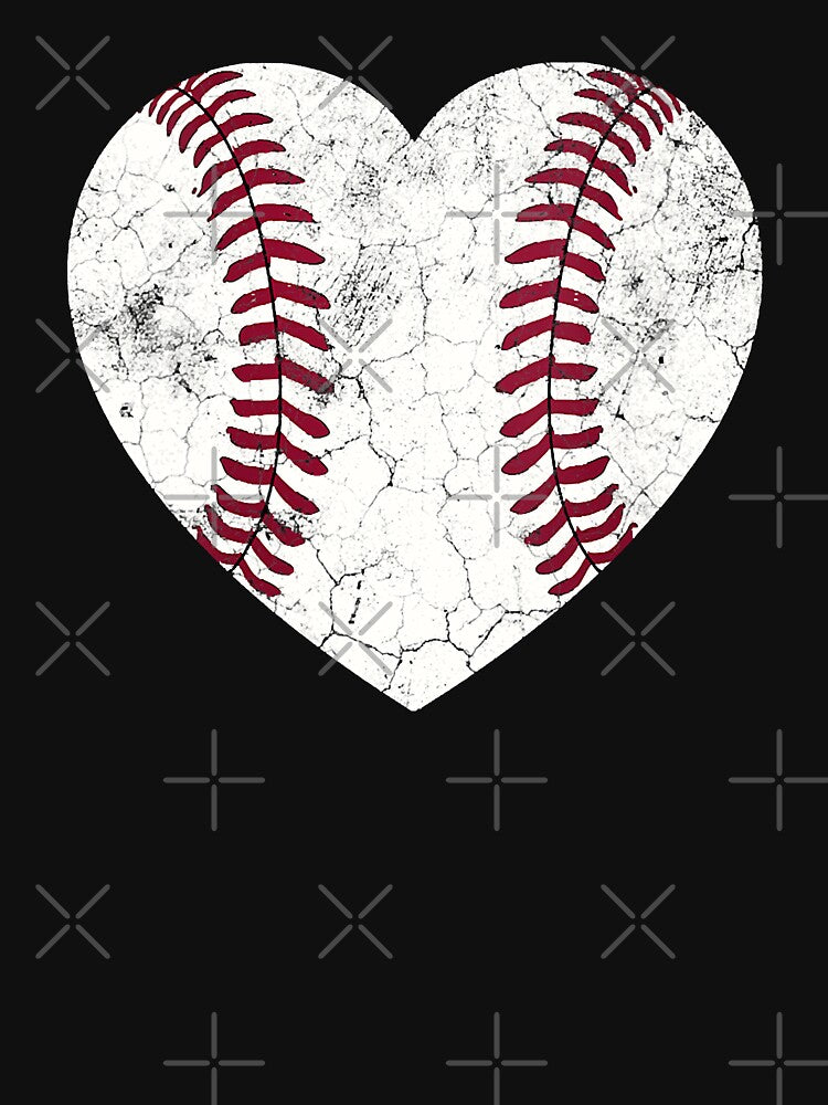 Mother's Day Gift Distressed Heart Baseball Heart Mom Mama by MichelSorour