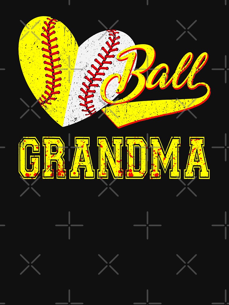 Baseball Softball Ball Grandma Heart Mother's Day by MichelSorour