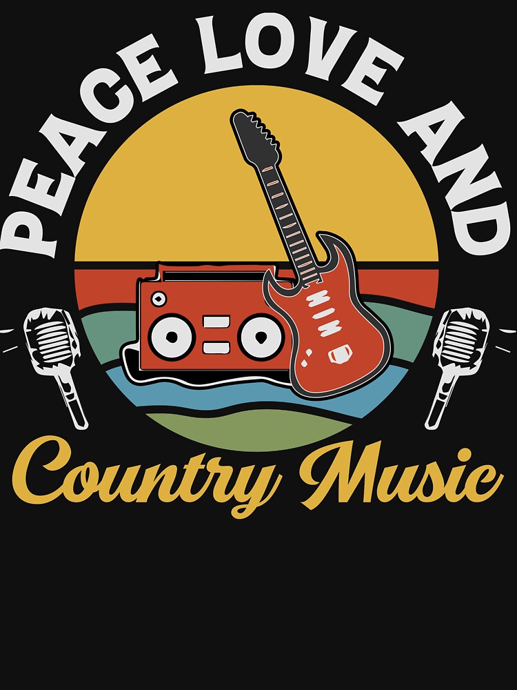 PEACE LOVE AND COUNTRY MUSIC COLLECTION by JRM Tees & More Store