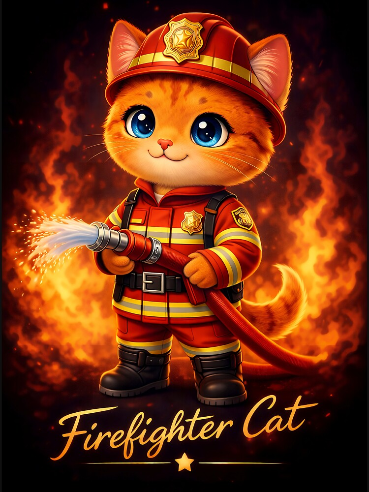 Firefighter Cat by Meow Story