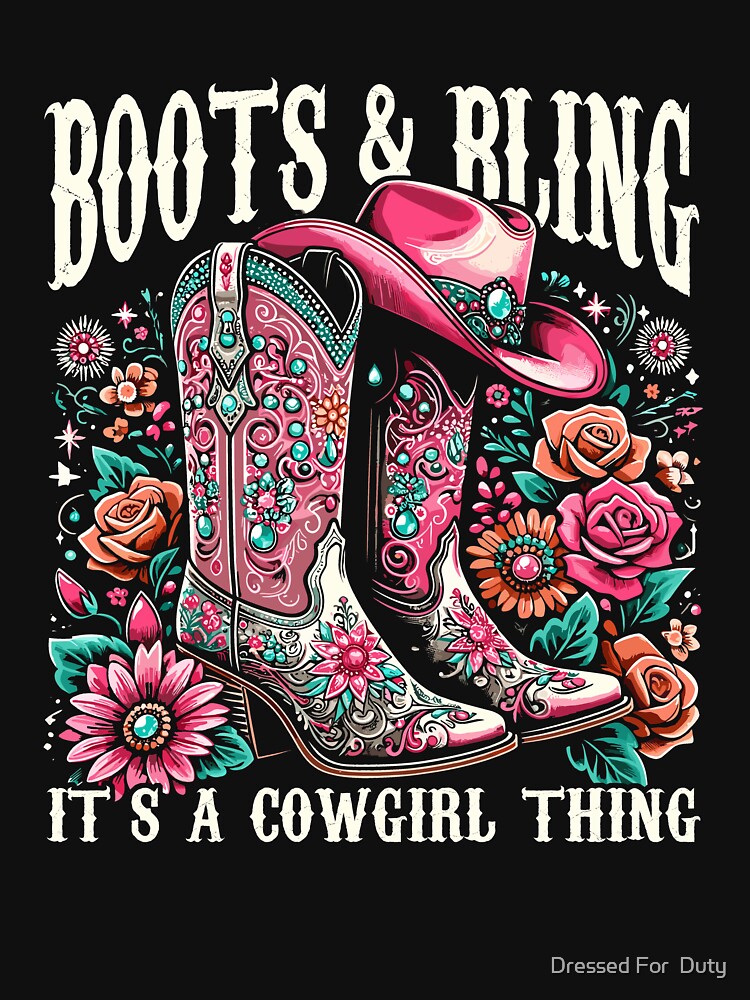 Boots and Bling its a Cowgirl Thing Country Vintage Western by Dressed For  Duty