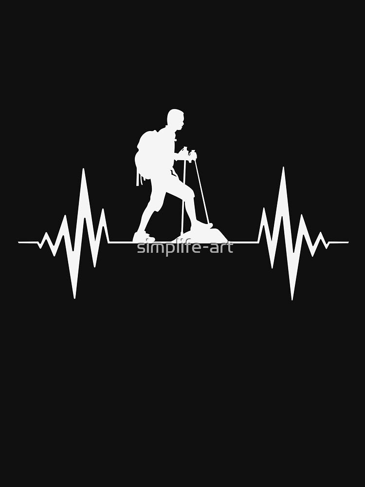 Hiking Heartbeat Forest | Funny Hiking Lover by simplife-art