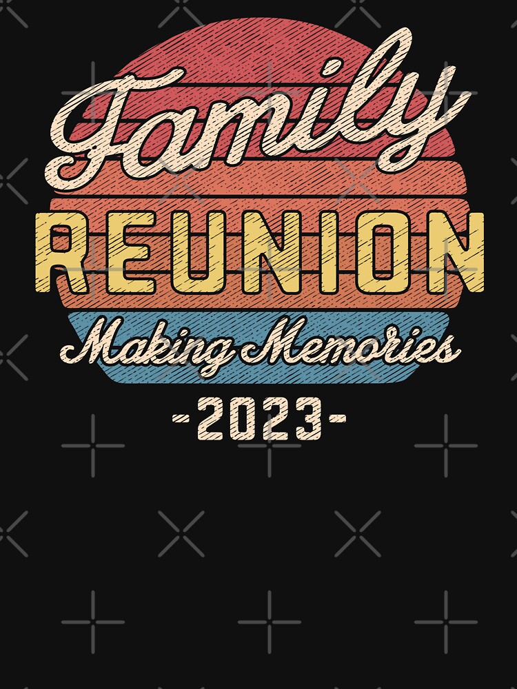 Matching Family Reunion 2023 Retro Sunset Palm Trees Vacation Gathering by alenaz