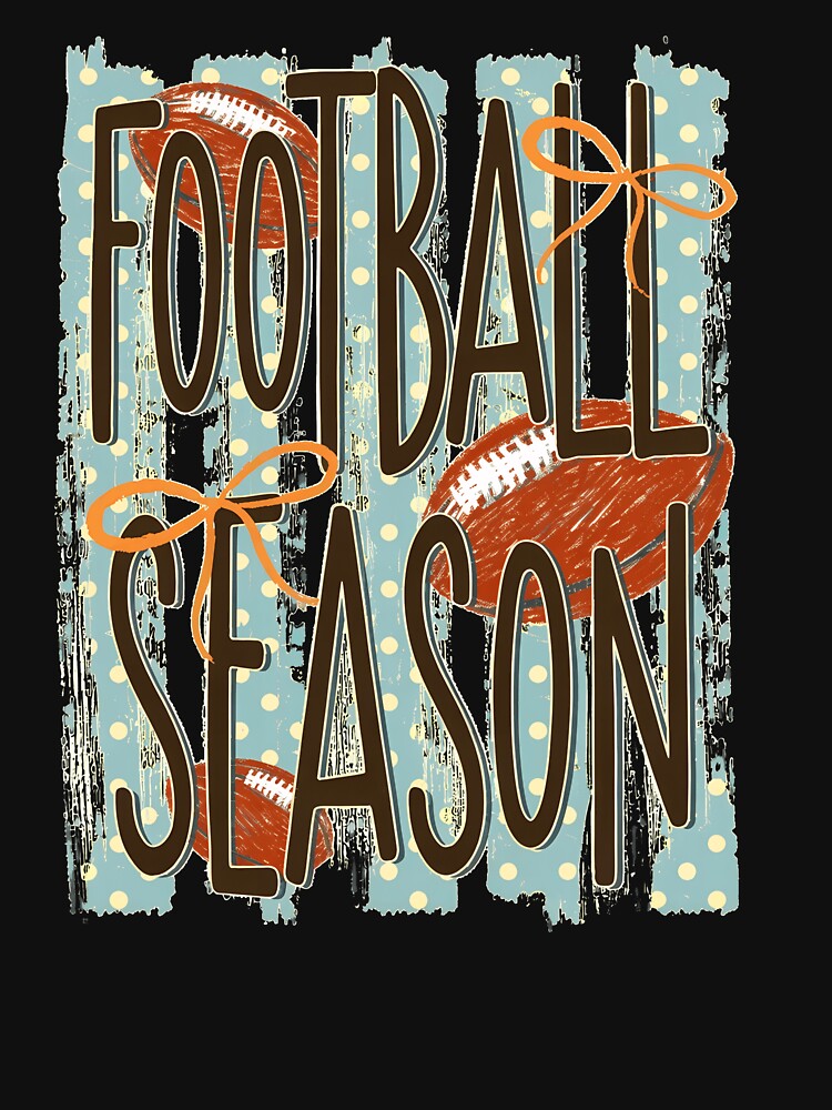 Retro Football Season Bow Design by AmandaDav30443