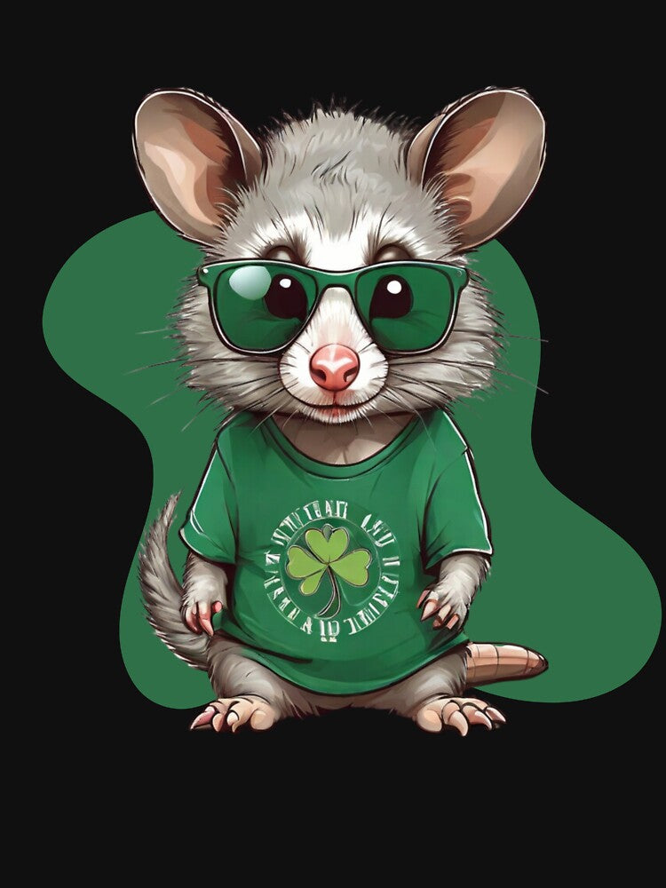 Autism Funny Rizz Em With The Tism Meme Autistic Opossum Saint Patrick's Day, Autism Opossum Irish by Design 91maji