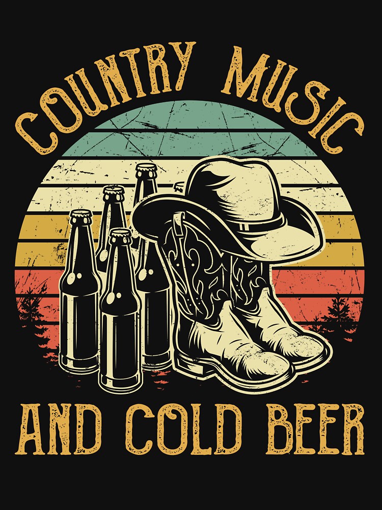 Vintage Retro Country Music And Cold Beer by FionxRose