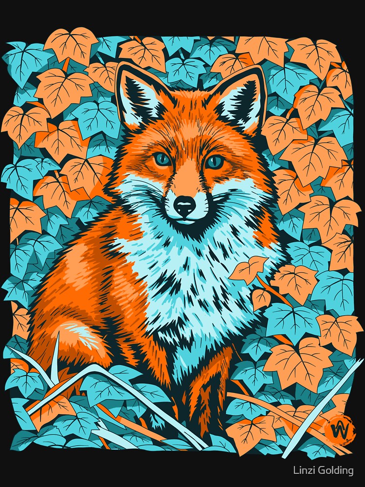 Teal and Ember Fox by Linzi Golding Unisex