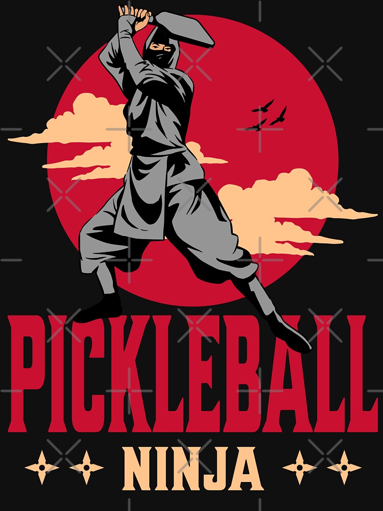 Pickleball Ninja Japanese Art Samurai with Pickleball Paddle by grinta2021