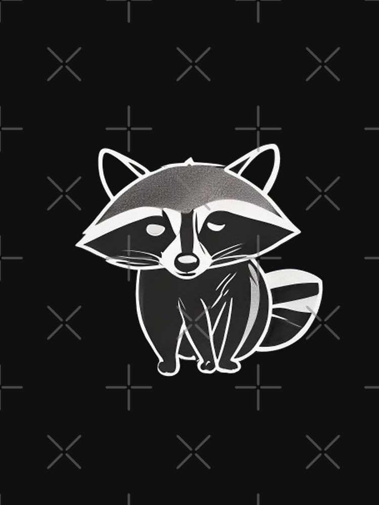 Minimalist Line Art Jimothy Raccoon Simple Meme by Gurjeetpixelart