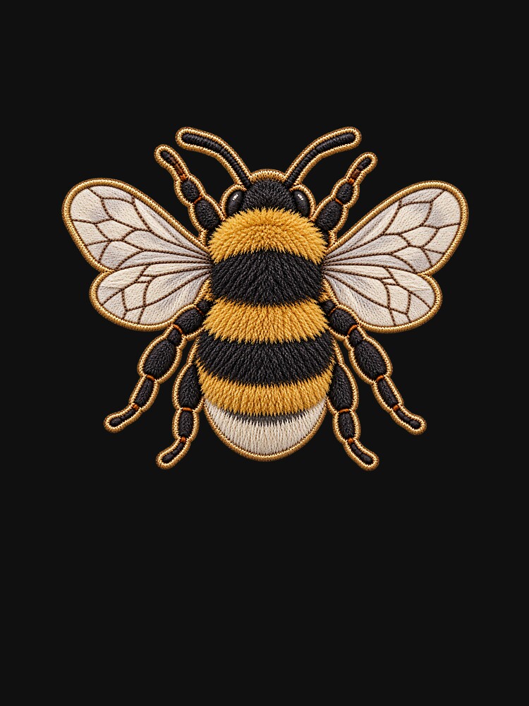 Realistic Embroidered Bumblebee Patch Bee Lover Sticker Gift by ArcanePrintsxo
