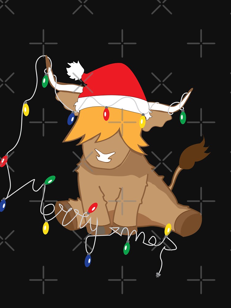 Cute highland cow christmas by Ayelandco