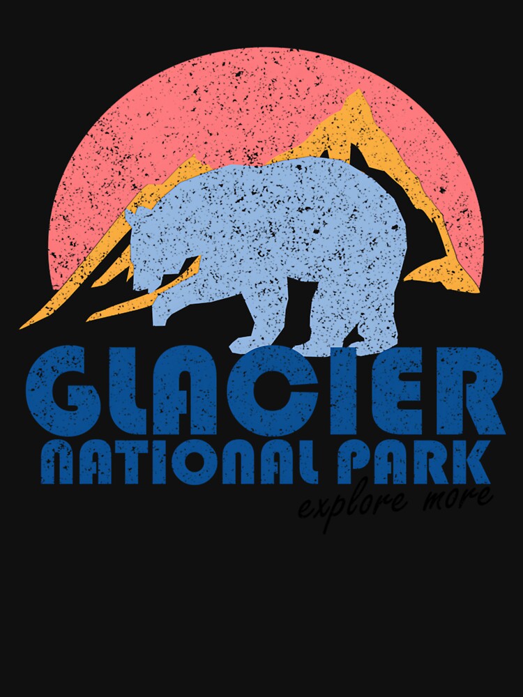 Vintage Glacier National Park Retro by Asleydarell