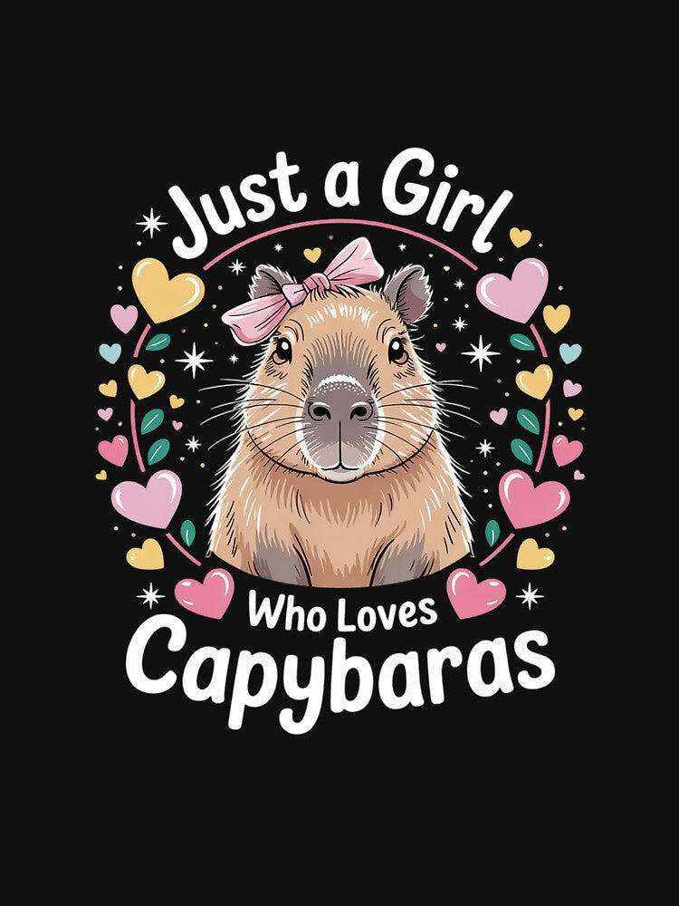Just a Girl Who Loves Capybaras Cute Capybara Lover Rodent by DigitaldeligArt