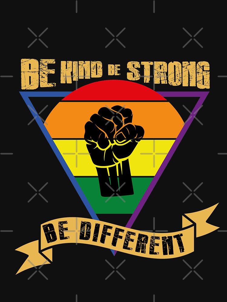 Be Kind Be Strong Be Different Vintage flag LBGT by tinypurpleland