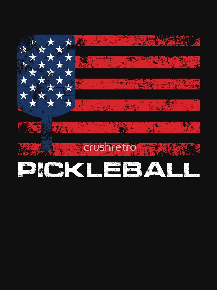 Funny Pickleball American Flag 4th Party by Crush Retro®