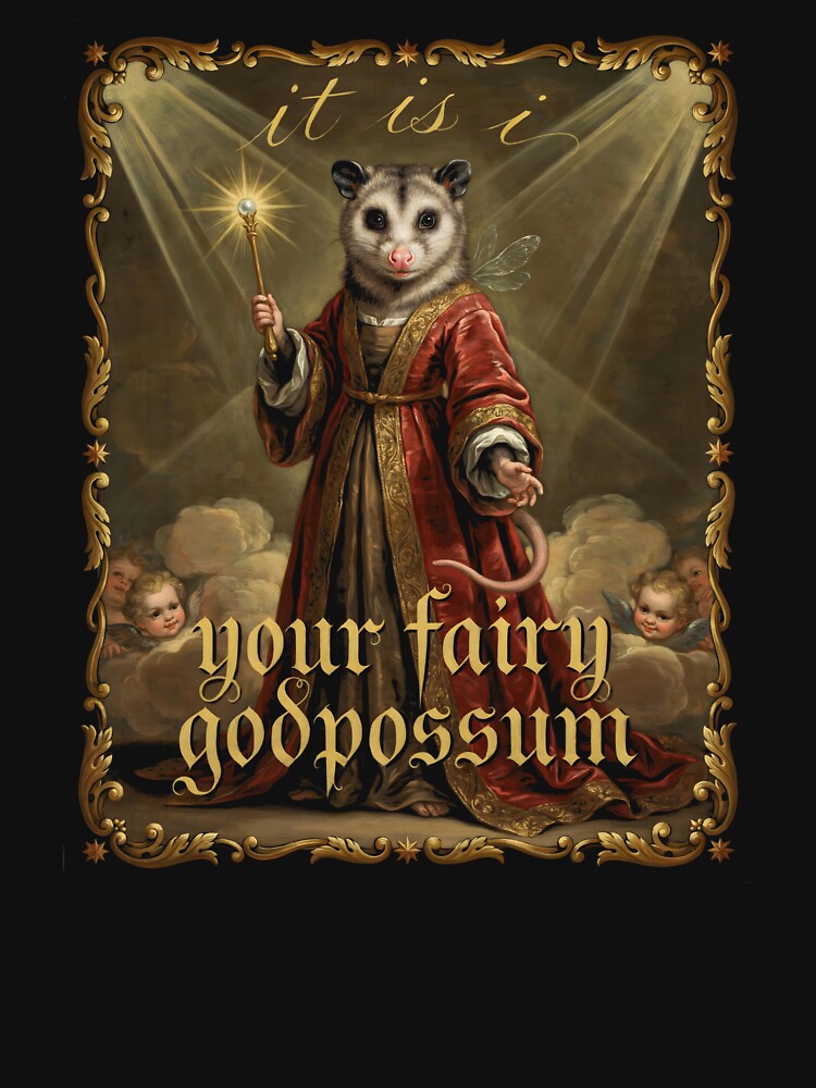 It Is I Your Fairy Godpossum Whimsical Opossum Meme by Redgiant87x