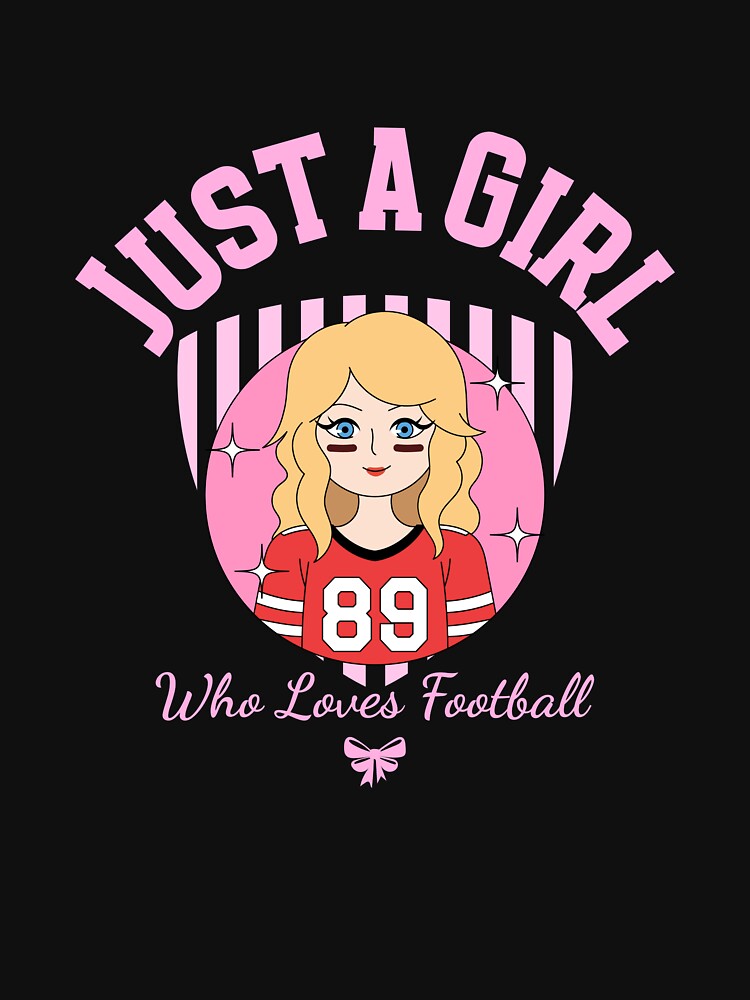 Just A Girl Who Loves Football T-Shirt by CKDesigns2804