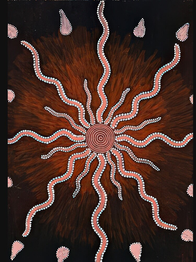 Bush fire dreaming at warlugulong - native art by NeonCanvasDream
