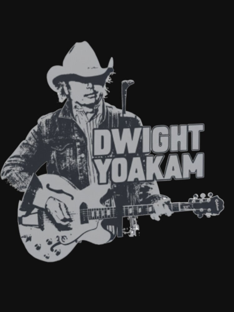 Dwight Yoakam – Vintage Country Guitar Portrait Design by fatuhuwarradf