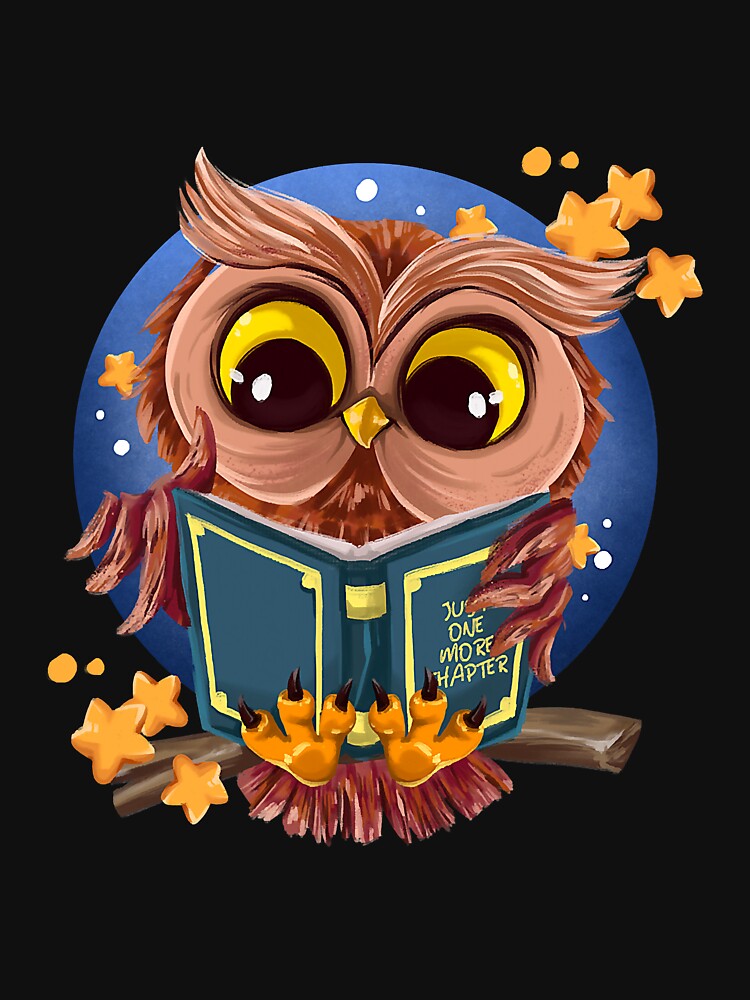 Just One More Chapter Cute Night Owl by BundlerVq