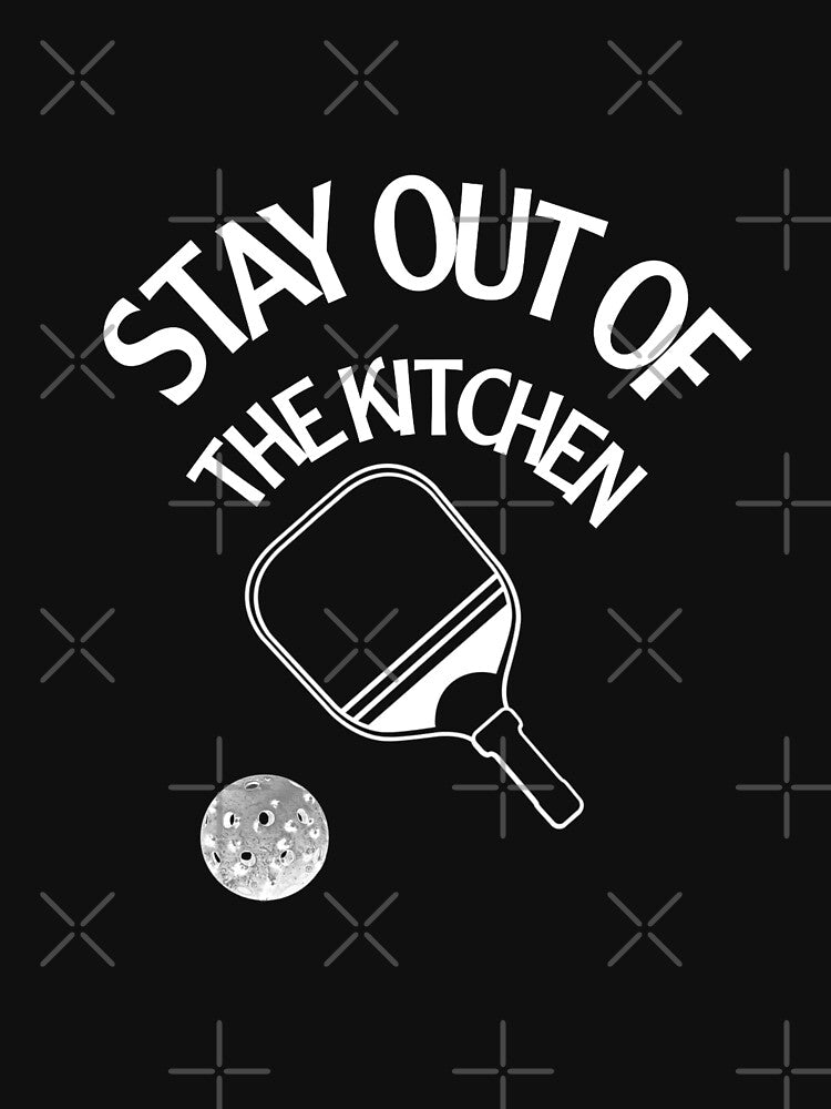 Funny pickleball - stay out of the kitchen white by UNIX-G