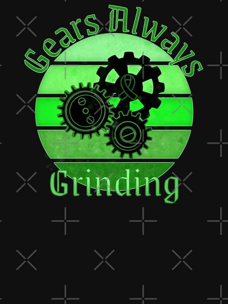 Mental Health Awareness Gears Always Grinding Overthinking Retro Sunset by MythikCreationz
