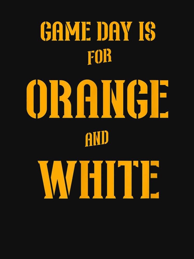 Game Day is For Orange and White Football by Gabeshaffer