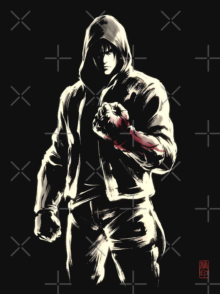 Jin Kazama Tekken 8 Sumi-e Video Game Streetwear Tee by Senpaiwaves