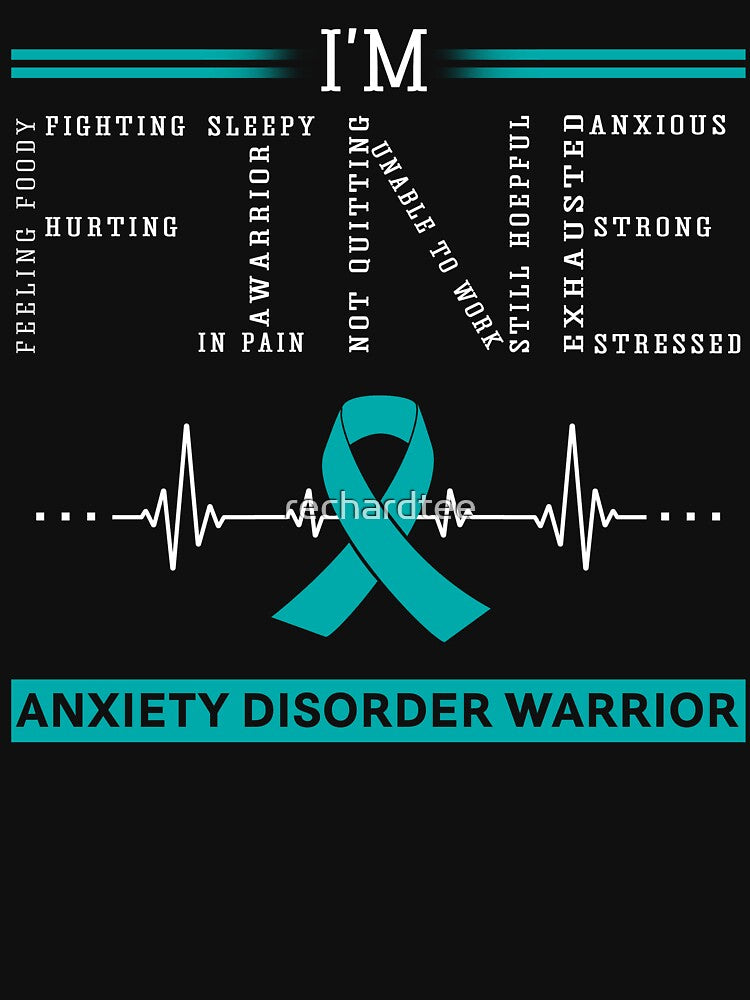 I'm Fine Anxiety Disorder Warrior Support Anxiety Disorder Awareness Gifts by rechardtee
