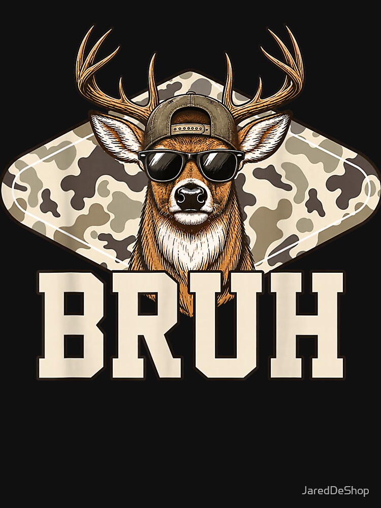 Bruh Deer Hunting Camo Hat for Youth Teens Kid Slang Boy Men by JaredDeShop