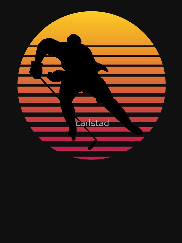 Hockey Bubble - Retro Sunset Background by Eye on the Blueline
