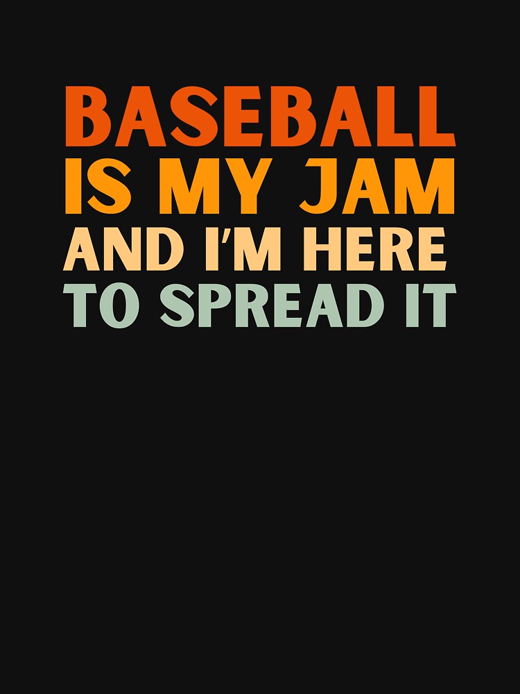 Baseball Is My Jam Funny Colorful Baseball Player by StrideSuccess