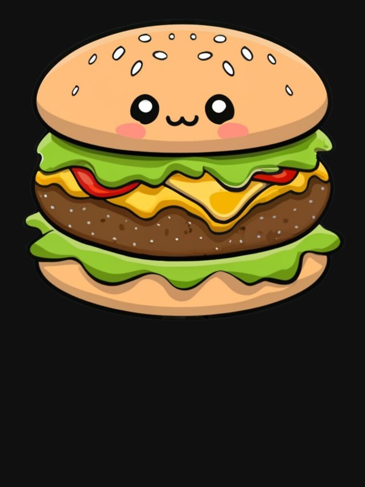 Cute Kawaii Burger Pattern by PatternInArt