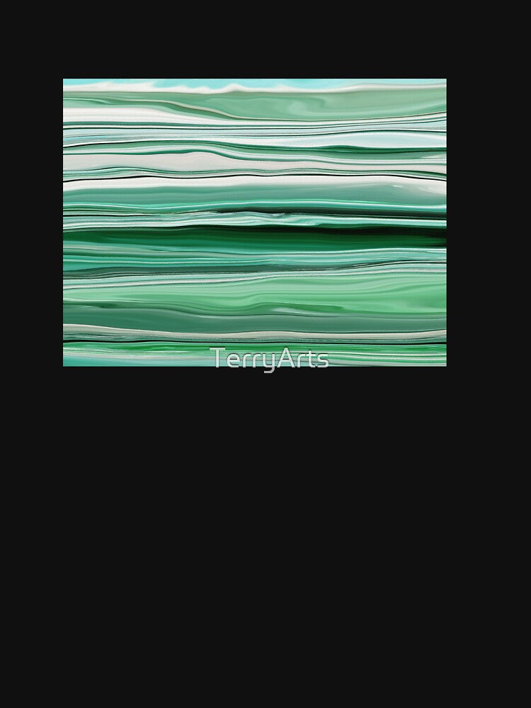 Abstract Ocean Horizontal Lines Coastal Style Décor Beachy Vibes Art 3 of 20 by Beachy