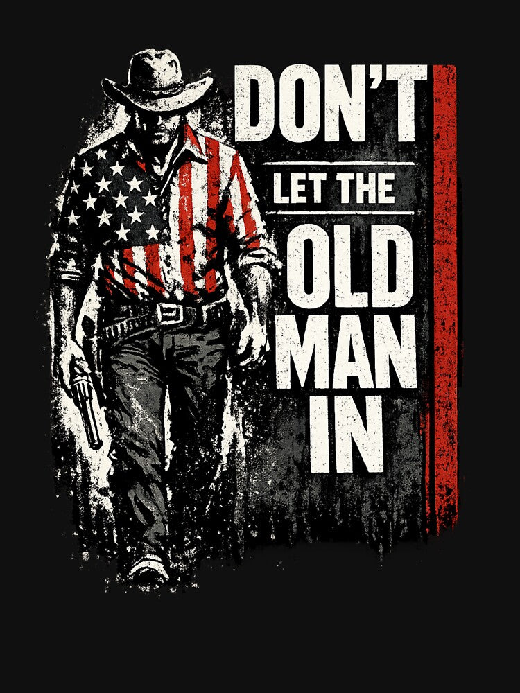Vintage Western Cowboy American Flag Rugged Patriotic Retro Design by Maravillio