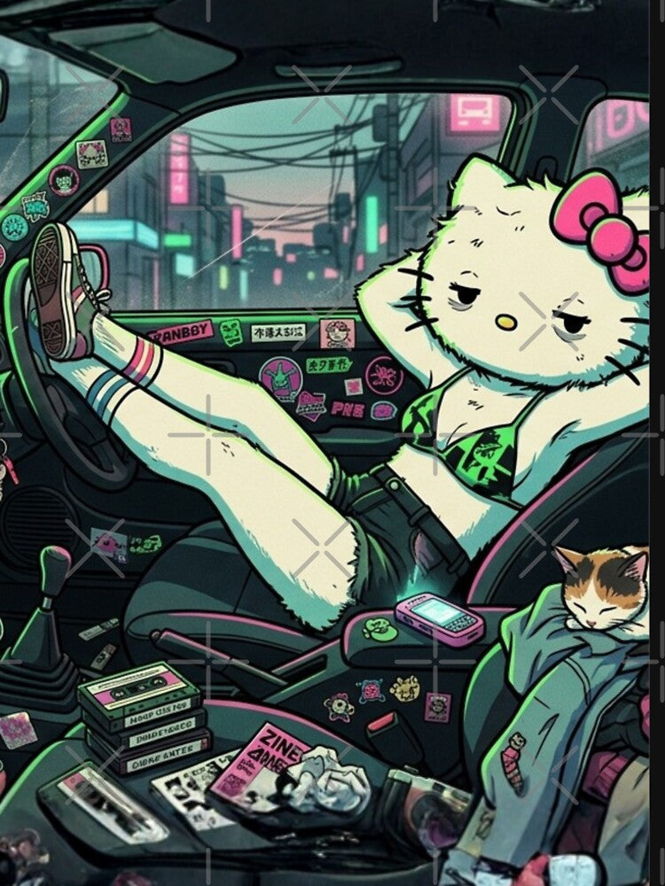 “CUTE‑CRIME CRUISER MODE — SWEETHEART WITH STREET HEAT” by Print Fiction
