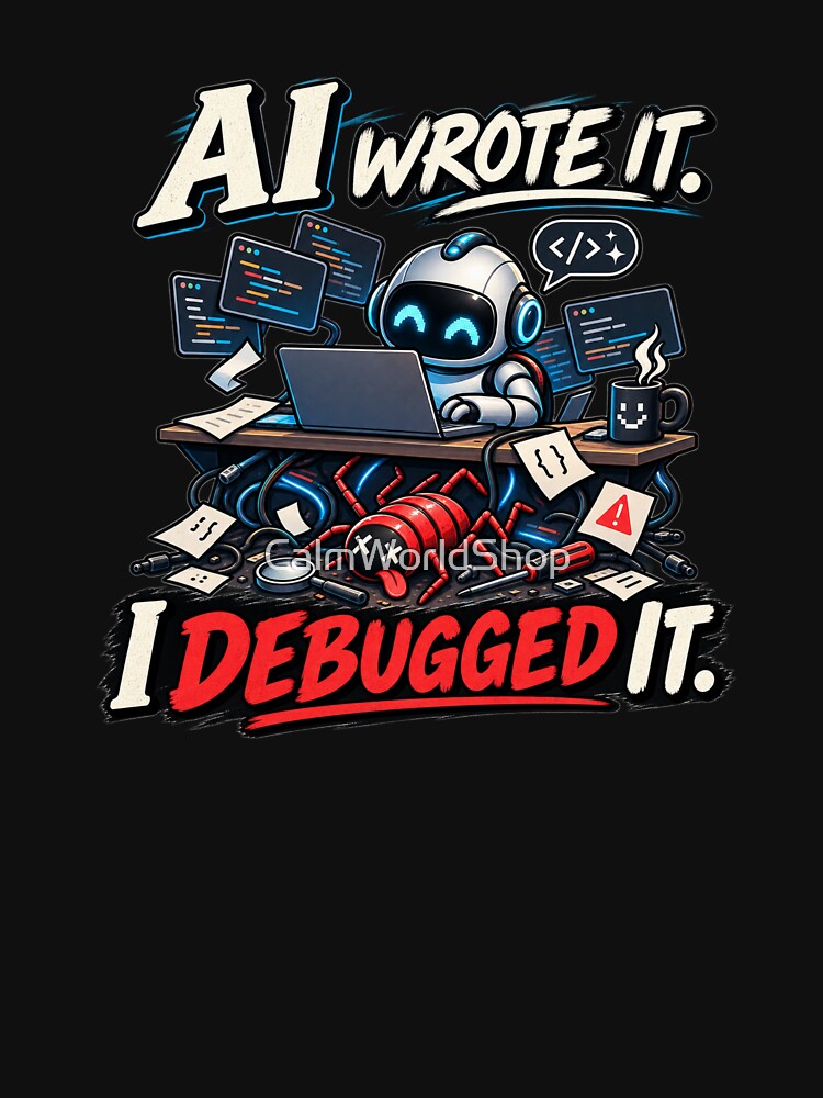 AI Wrote It, I Debugged It – Funny Programmer Design for Coders & Developers by CalmWorldShop