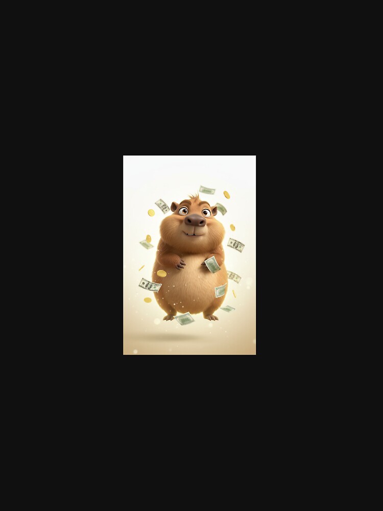 Money Rain Capybara – Cute Funny Rich Capybara Meme by roninlabstudio
