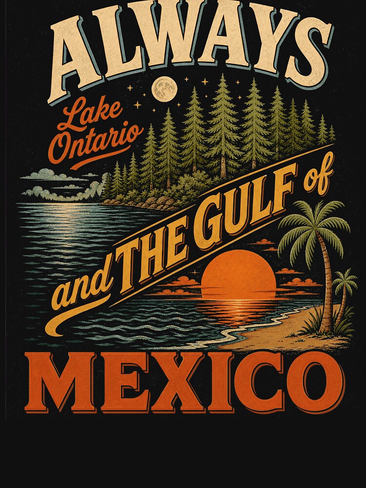 Always Lake Ontario And Gulf Of Mexico Vintage Retro Sunset by SmithOscarShop